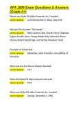 APA 1906 Exam Questions & Answers &lpar;Grade A&plus;&rpar;&period;docx&NewLine;&NewLine;