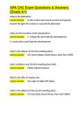 APA CH1 Exam Questions & Answers &lpar;Grade A&plus;&rpar;&period;docx&NewLine;&NewLine;