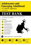 Test Bank for Adolescence and Emerging Adulthood&colon; A Cultural Approach&comma; 7th Edition &lpar;Arnett&comma; 2023&rpar; &vert; All Chapters 1&ndash;13 Covered