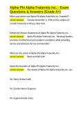 Alpha Phi Alpha Fraternity Inc&period; - Exam Questions & Answers &lpar;Grade A&plus;&rpar;&period;docx&NewLine;&NewLine;
