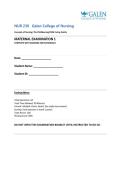 NUR 230 Galen College of Nursing&NewLine;Concepts of Nursing&colon; The Childbearing&sol;Child Caring Family&NewLine;MATERNAL EXAMINATION 1&NewLine;COMPLETE WITH ANSWERS AND RATIONALES