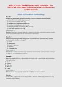 NURS 6521 ADV&period; PHARMACOLOGY FINAL EXAM 2026 &vert; &plus; QUESTIONS AND CORRECT ANSWERS &vert; ALREADY GRADED A&plus; &vert; LATEST RELEASE