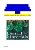 TEST BANK FOR DENTAL MATERIALS&colon; FOUNDATIONS AND APPLICATIONS&comma; 11TH EDITION