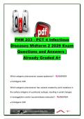 PHM 203 PCT 4 Infectious Diseases Midterm 2 &vert; 800&plus; Exam Questions & Verified Answers &vert; Influenza&comma; Pneumonia&comma; Tuberculosis&comma; Endocarditis & Pharmacotherapy