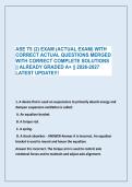 ASE T5 &lpar;2&rpar; EXAM &lpar;ACTUAL EXAM&rpar; WITH &NewLine;CORRECT ACTUAL QUESTIONS MERGED &NewLine;WITH CORRECT COMPLETE SOLUTIONS &NewLine;&vert;&vert; ALREADY GRADED A&plus; &vert;&vert; 2026-2027&NewLine;LATEST UPDATE&excl;&excl;&excl;