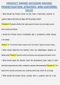 PRODUCT OWNER DECISION-MAKING&colon; PRIORITIZATION&comma; STRATEGY&comma; AND CUSTOMER VALUE &vert; QUESTIONS & ANSWERS &vert; COMPREHENSIVE PRODUCT OWNER STUDY GUIDE