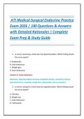 ATI Medical-Surgical Endocrine Practice Exam 2026 &vert; 100 Questions & Answers with Detailed Rationales &vert; Complete Exam Prep & Study Guide
