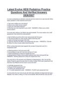 Latest Evolve HESI Pediatrics Practice&NewLine;Questions And Verified Answers&NewLine;2026&sol;2027