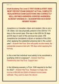 Intuit Academy Tax Level 2 TEST EXAM &lpar;LATEST 2026&rpar; &NewLine;MOST RECENT EXAM 2026&vert;2027 ACTUAL COMPLETE &NewLine;REALVERIFIED EXAM QUESTIONS AND CORRECTLY &NewLine;WELL-DEFINED ANSWERS &lpar;VERIFIED ANSWERS&rpar; &NewLine;ALREADY GRADED A&plus; &vert; GUARANTEED SUCCESS&excl;&excl; &NewLine;NEWEST EXAM&excl;&excl;&excl; 