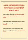 ATT TEST 11 EXAM LATEST 2026&sol;2027 ACTUAL &NewLine;EXAM WITH COMPLETE QUESTIONS AND CORRECT &NewLine;DETAILED ANSWERS &lpar;100&percnt; VERIFIED ANSWERS&rpar; &NewLine;&vert;ALREADY GRADED A&plus;&vert; &vert;&vert;PROFESSOR VERIFIED&vert;&vert; &NewLine;&vert;&vert;BRAND NEW VERSION&excl;&excl;&excl;