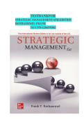 TEST BANK &vert; Strategic Management&comma; 6th Edition &vert; Frank T&period; Rothaermel &vert; ISBN&colon; 978-1266191862 &vert; Complete Chapter Test Bank