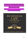 SOLUTION MANUAL &vert; Business Law&colon; Text and Cases&comma; 16th Edition &vert; Kenneth Clarkson & Roger Miller &vert; Complete Chapters 1&ndash;25