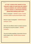ATT TEST 12 EXAM LATEST 2026&sol;2027 ACTUAL &NewLine;EXAM WITH COMPLETE QUESTIONS AND CORRECT &NewLine;DETAILED ANSWERS &lpar;100&percnt; VERIFIED ANSWERS&rpar; &NewLine;&vert;ALREADY GRADED A&plus;&vert; &vert;&vert;PROFESSOR VERIFIED&vert;&vert; &NewLine;&vert;&vert;BRAND NEW VERSION&vert;&vert; SURE PASS&excl;&excl;&excl;