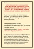NURSE RESIDENCY PREP EKG EXAM &lpar;LATEST &NewLine;EXAM&rpar; &vert;&vert;MOST RECENT EXAM 2026&vert;2027 ACTUAL &NewLine;COMPLETE REAL VERIFIED EXAM QUESTIONS AND &NewLine;CORRECT WELL DEFINED ANSWERS &lpar;VERIFIED &NewLine;ANSWERS&rpar; ALREADY GRADED A&plus; &vert;&vert;NEWEST EXAM&excl;&excl;&excl; 