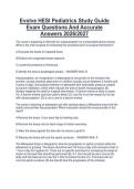 Evolve HESI Pediatrics Study Guide&NewLine;Exam Questions And Accurate&NewLine;Answers 2026&sol;2027