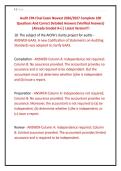 Audit CPA Final Exam Newest 2026&sol;2027 Complete 100 &NewLine;Questions And Correct Detailed Answers &lpar;Verified Answers&rpar; &NewLine;&vert;Already Graded A&plus;&vert;&vert; Latest Version&excl;&excl;&excl; 