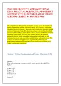 WGU E010 OBJECTIVE ASSESSMENT FINAL &NewLine;EXAM 300 ACTUAL QUESTIONS AND CORRECT &NewLine;ANSWERS WITH RATIONALE LATEST UPDATE &NewLine;ALREADY GRADED A&plus; ASSURED PASS