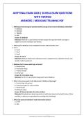 AHIP FINAL EXAM 2026 &vert; 50 REAL EXAM QUESTIONS &NewLine;WITH VERIFIED &NewLine;ANSWERS &vert; MEDICARE TRAINING PDF 