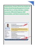 Comprehensive I Human Clinical Case Analysis and &NewLine;Evidence-Based Nursing Management of Chronic &NewLine;Low Back Pain in a 54-Year-Old Male&colon; A Holistic &NewLine;Assessment&comma; Differential Diagnosis&comma; SOAP &NewLine;Documentation&comma; and Patient-Centered Care Plan 
