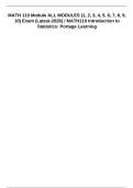 MATH 110 All Module Exams &vert; Portage Learning Statistics Guide 2027&sol;2028