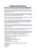 Auditing And Assurance&NewLine;Services Final Exam Review 2026&sol;2027