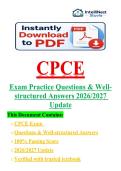 CPCE Exam 2026&sol;2027 &vert; Practice Questions & Verified Answers &vert; Counselor Preparation 