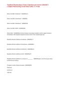 Nagelhout Pharmacology 1 Exam 2 Questions and Answers 2026&sol;2027 &vert; Complete Pharmacology Exam Study Guide &vert; A&plus; Grade&NewLine;