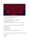 TEST 2 - NUR 504 EXAM LATEST 2026&NewLine;ACTUAL EXAM TEST BANK&vert; NUR 504&NewLine;ADVANCED HEALTH ASSESSMENT&NewLine;FINAL EXAM PREP WITH COMPLETE&NewLine;80 REAL EXAM QUESTIONS AND&NewLine;CORRECT VERIFIED ANSWERS&sol;&NewLine;ALREADY GRADED A&plus; &lpar;MOST&NewLine;RECENT&excl;&excl;&rpar;