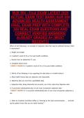 NUR 504 - Final EXAM LATEST 2026&NewLine;ACTUAL EXAM TEST BANK&vert; NUR 504&NewLine;ADVANCED HEALTH ASSESSMENT&NewLine;FINAL EXAM PREP WITH COMPLETE&NewLine;350 REAL EXAM QUESTIONS AND&NewLine;CORRECT VERIFIED ANSWERS&sol;&NewLine;ALREADY GRADED A&plus; &lpar;MOST&NewLine;RECENT&excl;&excl;&rpar;