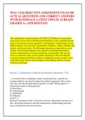 WGU C224 OBJECTIVE ASSESSMENT EXAM 300 &NewLine;ACTUAL QUESTIONS AND CORRECT ANSWERS &NewLine;WITH RATIONALE LATEST UPDATE ALREADY &NewLine;GRADED A&plus; ASSURED PASS 