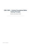 CON 1100V &mdash; Contract Foundational Skills&colon; Guiding Principles&NewLine;Questions and Answers&vert; Latest