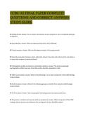 CCIM 101 FINAL PAPER COMPLETE&NewLine;QUESTIONS AND CORRECT ANSWERS&NewLine;STUDY GUIDE