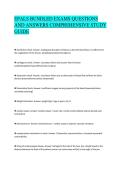 EPALS ACTUAL EXAM QUESTIONS AND&NewLine;CORRECT ANSWERS COMPLETE&NewLine;SOLUTION