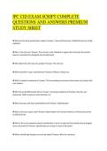 IPC CID EXAM SCRIPT COMPLETE&NewLine;QUESTIONS AND ANSWERS PREMIUM&NewLine;STUDY SHEET