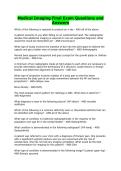 Medical Imaging Final Exam Questions and Answers