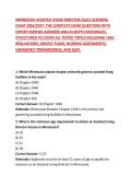 MINNESOTA ASSISTED LIVING DIRECTOR &lpar;ALD&rpar; LICENSING EXAM 2026&sol;2027&colon; THE COMPLETE EXAM QUESTIONS WITH EXPERT-VERIFIED ANSWERS AND IN-DEPTH RATIONALES&comma; STRUCTURED TO COVER ALL TESTED TOPICS INCLUDING 144G REGULATIONS&comma; SERVICE PLANS&comma; NURSING ASSESSMENTS&comma; EMER