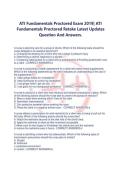 ATI Fundamentals Proctored Exam 2019 Study Guide &vert; Practice Questions&comma; Nursing Review & Exam Preparation