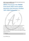 NR607 Final Exam The PMHNP Final Exam Study Guide &vert; Psychiatric Mental Health Nurse Practitioner Questions & Answers&comma; Review & Exam Preparation