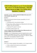 CWB Welding Inspector Level 3 Exam Questions &NewLine;with Answers & Detailed Rationales &vert; 2026&sol;2027 &NewLine;Update Answers in Bold &vert; CSA W59 & W47&period;1 &NewLine;Standards &vert; Graded A&plus;