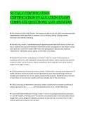 NJ CALA CERTIFICATION&NewLine;CERTIFICATION EVALUATION EXAMS&NewLine;COMPLETE QUESTIONS AND ANSWERS&NewLine;