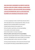 WGU D443 HEALTH ASSESSMENT OA COMPLETE QUESTION MASTERY GUIDE WITH CORRECT ANSWERS&comma; CRANIAL NERVE TESTING&comma; CARDIAC & LUNG AUSCULTATION&comma; REFLEX GRADING&comma; LAB VALUE INTERPRETATION&comma; AND FULL-SPECTRUM EXAM BLUEPRINT WITH RATIONALES FOR 2026&sol;2027 SUCCESS