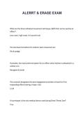 ALERRT & ERASE Exam Study Guide &vert; Active Shooter Response&comma; Behavioral Threat Assessment&comma; School Safety Training&comma; Prevention & Response Questions and Answers&comma; Comprehensive Exam Review