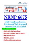 NRNP 6675 Midterm Exam Questions and Verified Answers &lpar;2026&sol; 2027&rpar; 100&percnt; Guarantee Pass