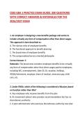 CEBS GBA 1 PRACTICE EXAM GUIDE&colon; 200 QUESTIONS WITH CORRECT ANSWERS & RATIONALES FOR THE 2026&sol;2027 EXAM