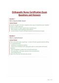 Orthopedic Nurse Certification Exam Questions and Answers&period;