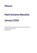 2026 Pearson Edexcel International A Level Pure Mathematics&vert;WMA13&sol;01A&vert;Mark scheme&vert;January 2026