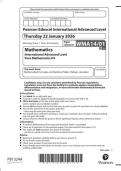 2026 Pearson Edexcel International A Level Pure Mathematics P4&vert;WMA14&sol;01&vert;Question paper&vert;January 2026