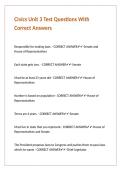 Civics Unit 3 Test Questions With Correct Answers