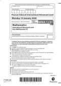 2026 Pearson Edexcel International A Level Pure Mathematics P3&vert;WMA13&sol;01&vert;Question paper&vert;January 2026