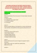 CALIFORNIA WASTEWATER TREATMENT OPERATOR GRADE V &NewLine;PRACTICE EXAM QUESTIONS AND CORRECT ANSWERS &lpar;VERIFIED &NewLine;ANSWERS&rpar; WITH RATIONALES 2026 &vert; MCQs &vert;INSTANT DOWNLOAD &NewLine;PDF VERSION LATEST UPDATE 